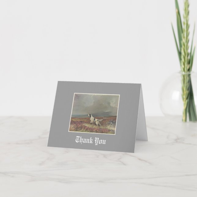 English Setter On Moorland Thank You Note (Front)