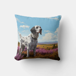 English Setter on the moor Cushion