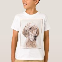 English Setter Orange Belton Painting Dog Art