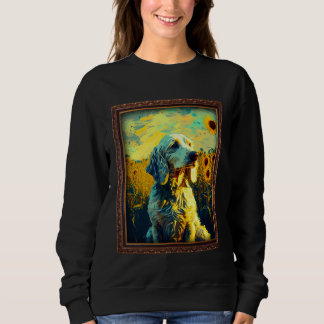 English Setter Painting Sunflower Flower Mom Women Sweatshirt