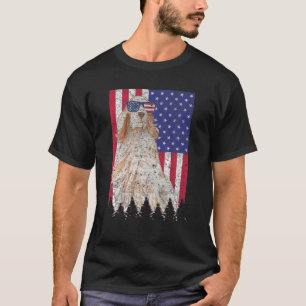 English Setter Patriotic Dog USA Pride American Fl T-Shirt