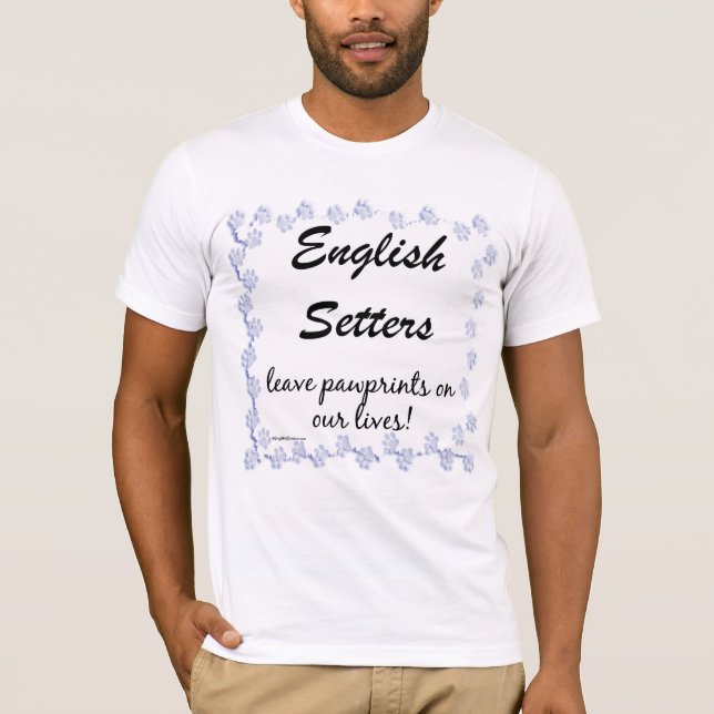English Setter Pawprints T-shirt (Front)