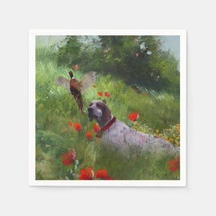 English Setter , Pheasant hunting  Napkin