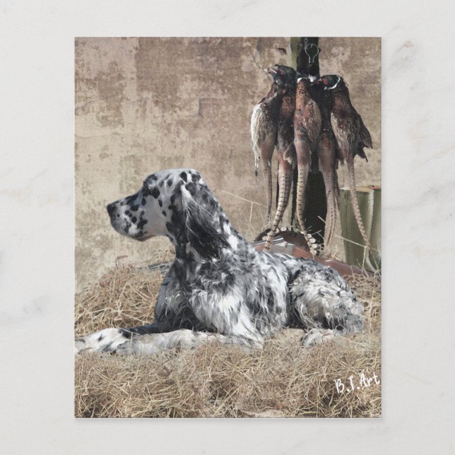 English Setter , Pheasant Hunting  Tapestry Poster (Front)