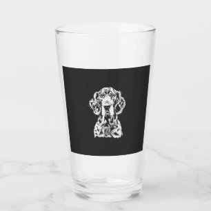 English Setter Portrait Minimalist Apparel Glass