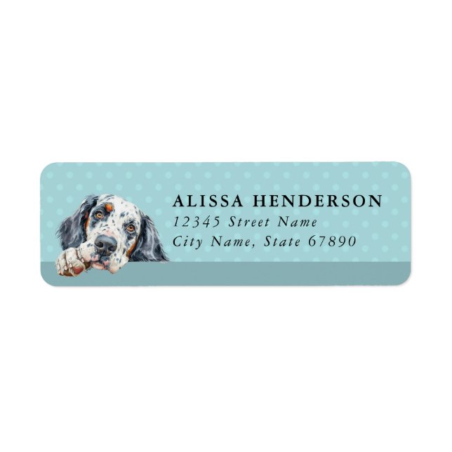 English Setter Return Address Labels (Front)