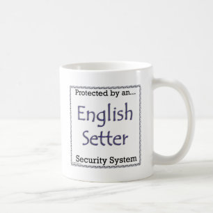 English Setter Security System Coffee Mug