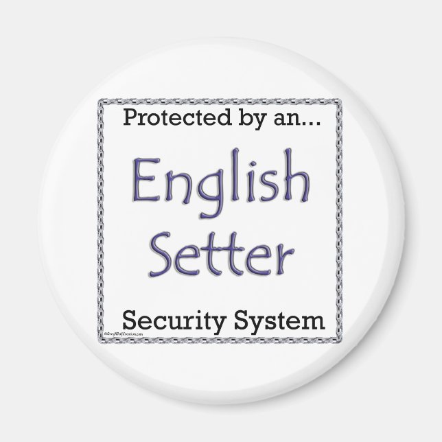 English Setter Security System - Magnett Magnet (Front)