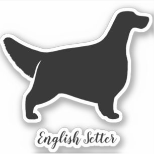 English Setter Silhouette Dog Breed Vinyl Sticker