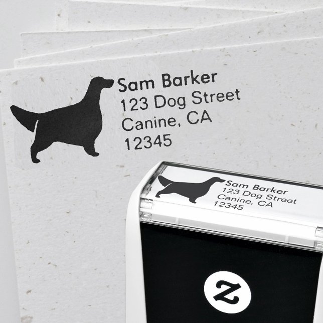English Setter Silhouette Return Address Self-inking Stamp (Creator Uploaded)