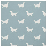 English Setter Silhouettes Pattern Light Blue