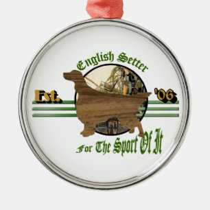 English Setter Sporting Group Metal Tree Decoration