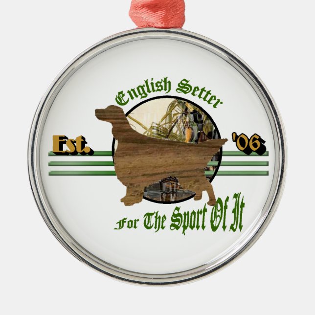 English Setter Sporting Group Metal Tree Decoration (Front)