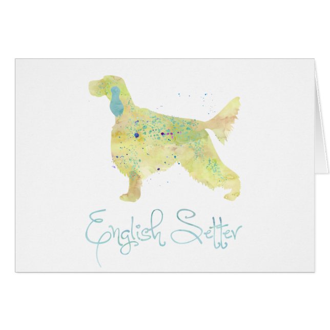 English Setter Watercolor (Front Horizontal)