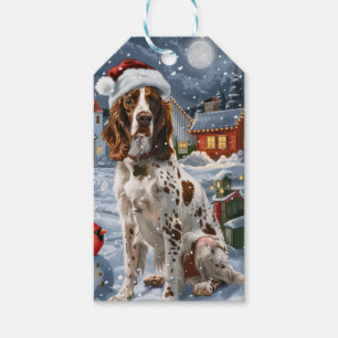 English Setter Winter Wonderland Christmas Joy Gift Tags