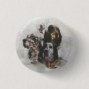 English Setter , woodcock hunting  3 Cm Round Badge