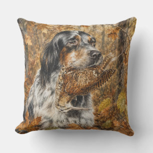 English Setter , woodcock hunting Cushion
