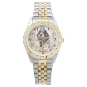 English Setter, Woodcock Hunting ,Dog Art Watch