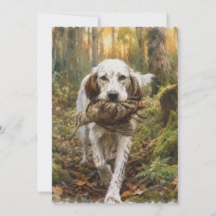English Setter , woodcock hunting Invitation
