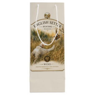 English Setter , woodcock hunting  Wine Gift Bag