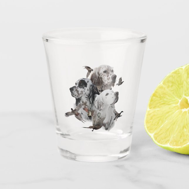 English Setters  Shot Glass (Front)