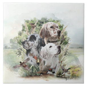 English Setters Tile