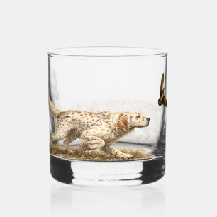 English Setters  Whiskey Glass