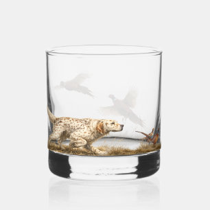 English Setters  Whiskey Glass
