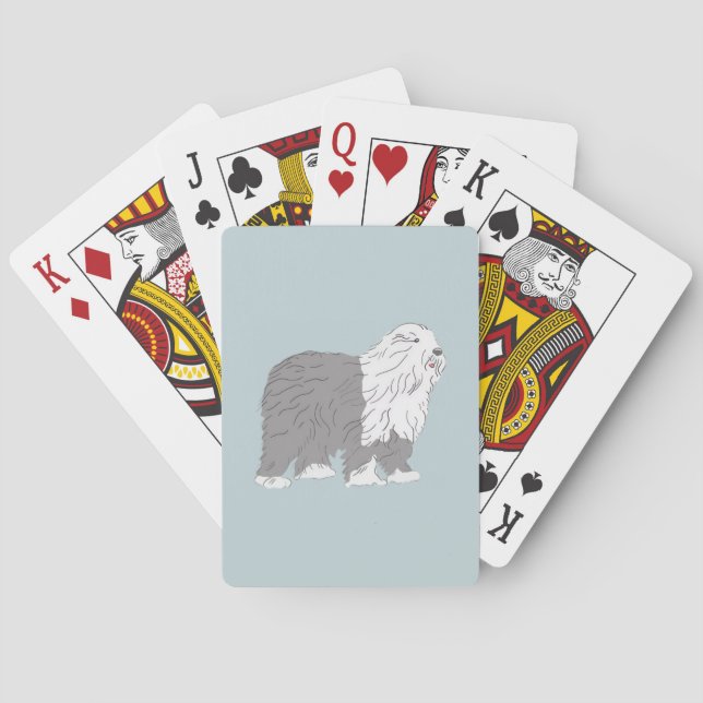 English Sheepdog Playing Cards (Back)