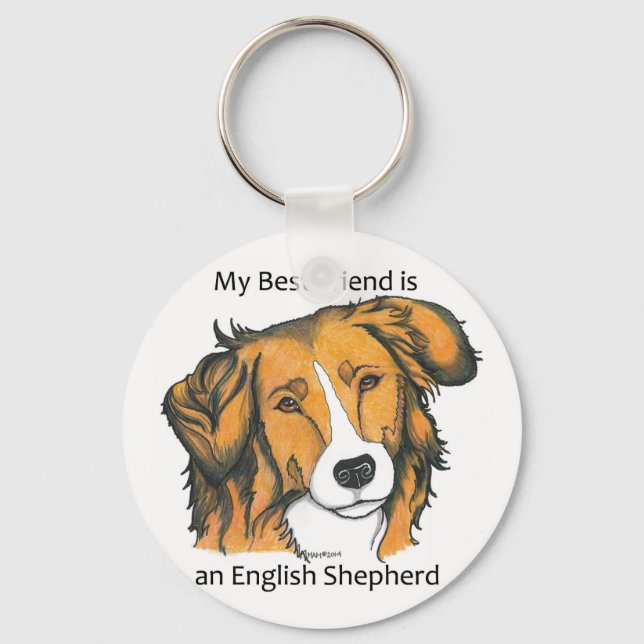 English Shepherd keychain (Front)