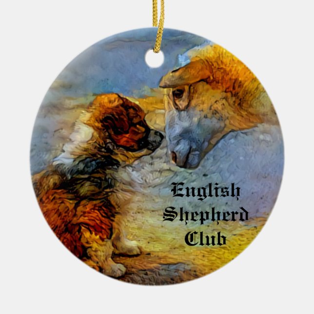 English Shepherd Ornament (one sided) (Front)