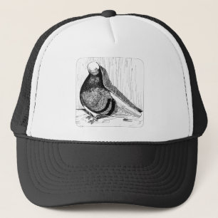 English Shortfaced Pigeon Bald 1978 Trucker Hat