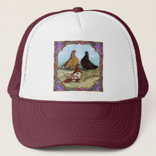 English Shortfaced Pigeons Framed Trucker Hat