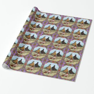 English Shortfaced Pigeons Framed Wrapping Paper