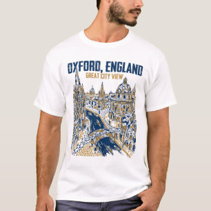 English Skyline View With River and Buildings T-Shirt