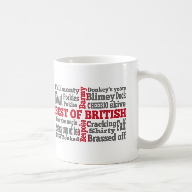 English slang on the St George's Cross flag Coffee Mug (Right)