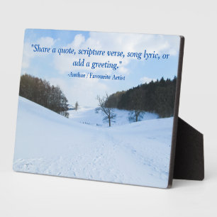 English Snow Valley - Personalised Plaque