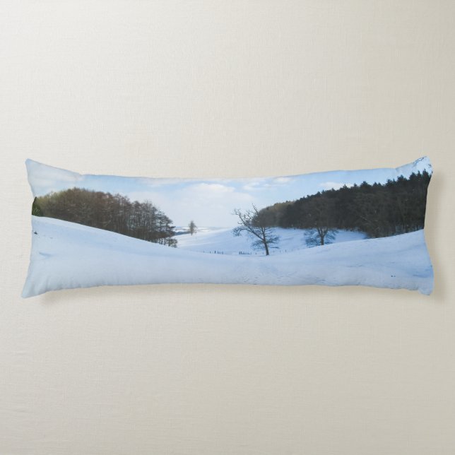 English Snow Valley - Personalized Body Cushion (Front)