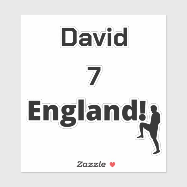 English Soccer Player customisable  (Sheet)