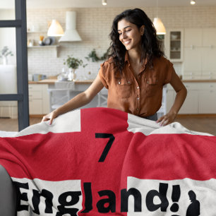 English Soccer Player customisable Fleece Blanket