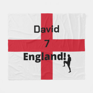 English Soccer Player customisable Fleece Blanket