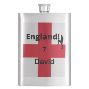 English Soccer Player customisable Hip Flask