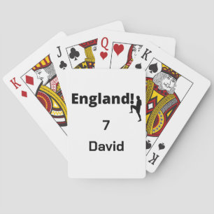 English Soccer Player customisable  Playing Cards