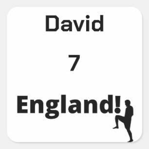 English Soccer Player customisable  Square Sticker