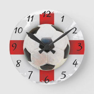 English Soccer Round Clock