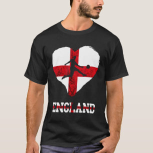 English Soccer Team England Flag Heart St George's T-Shirt
