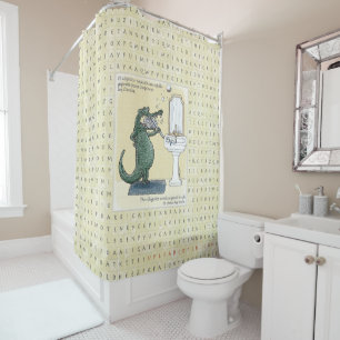 English/Spanish Shower Curtain - Difficult/Difíci