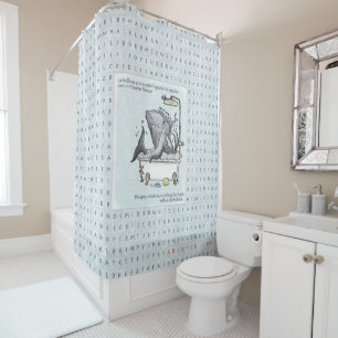 English/Spanish Shower Curtain - Difficult/Difíci