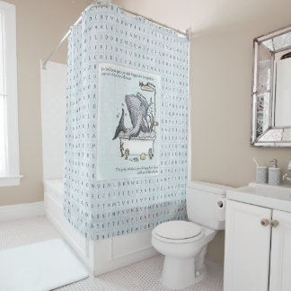 English/Spanish Shower Curtain - Difficult/Difícil