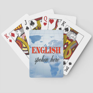 English spoken here cloudy earth playing cards